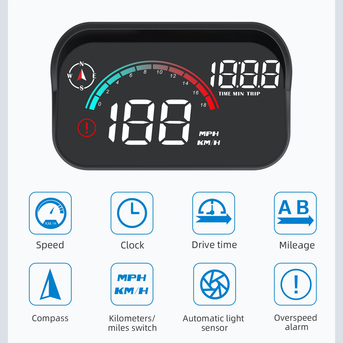 Digitales GPS-Display im Auto
