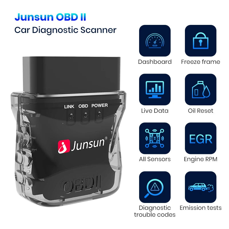 Bluetooth OBD2 Adapter Kfz-Diagnosegerät Scan-Tool
