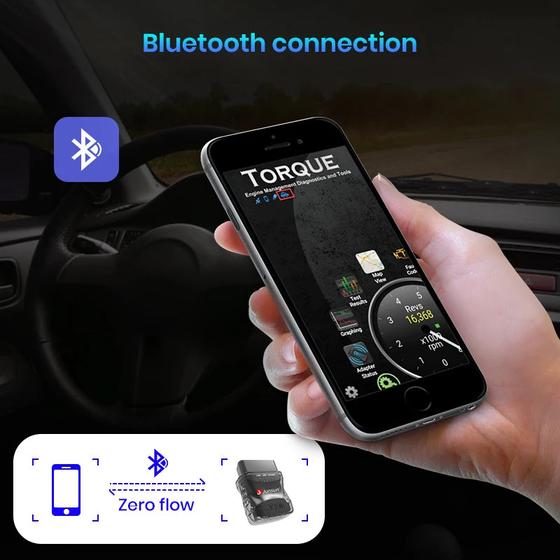 Bluetooth OBD2 Adapter Kfz-Diagnosegerät Scan-Tool