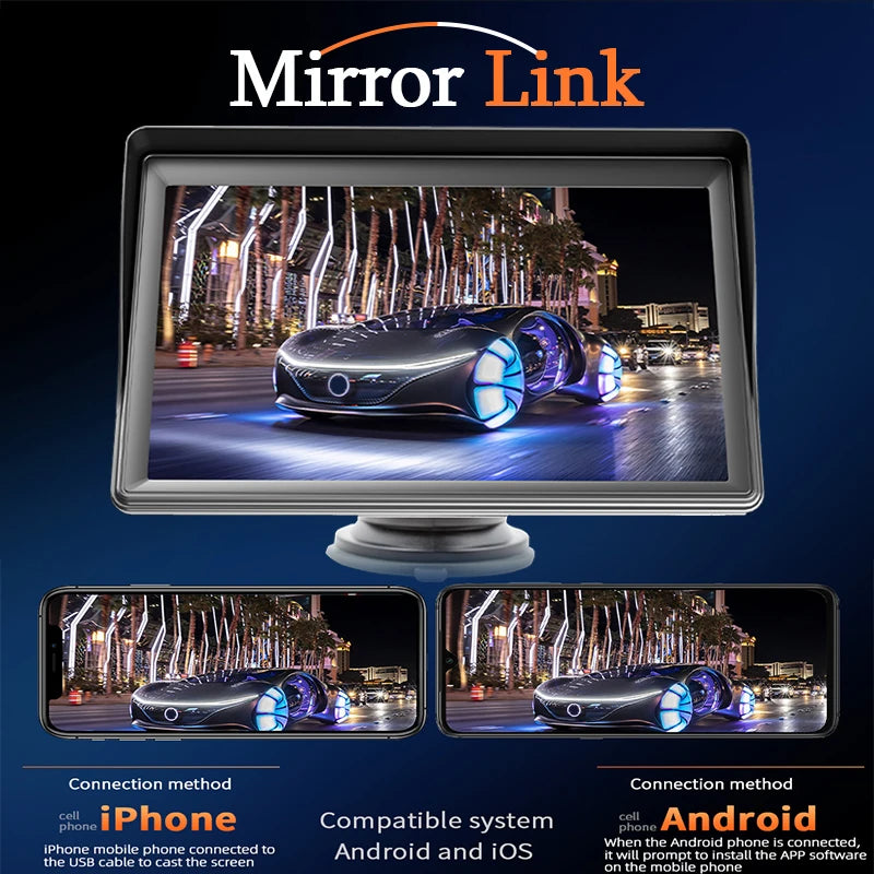 7-Zoll-Autoradio mit kabelloser CarPlay-Funktion